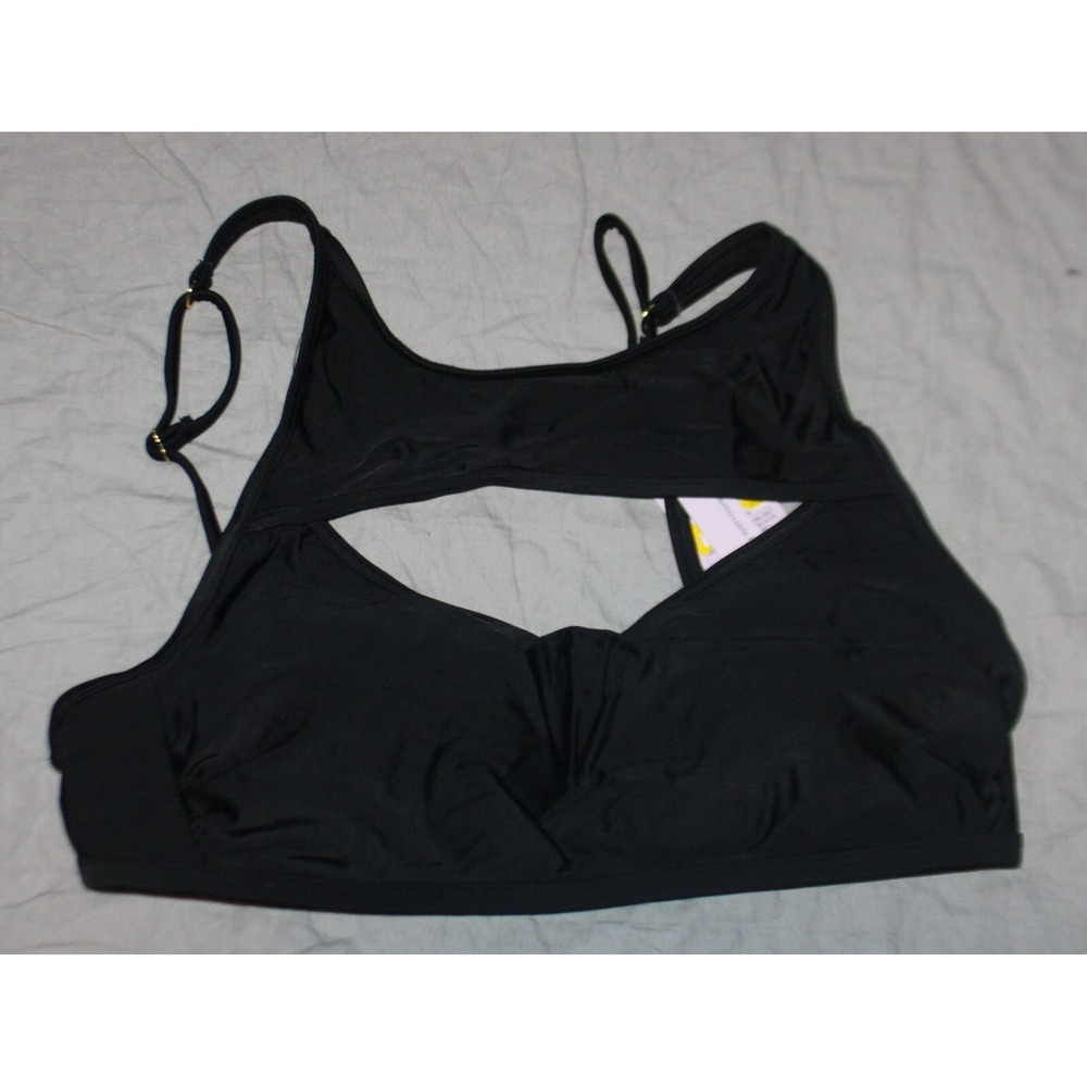 Women's Cut Out High Neck Bikini Top - Wild Fable Black M